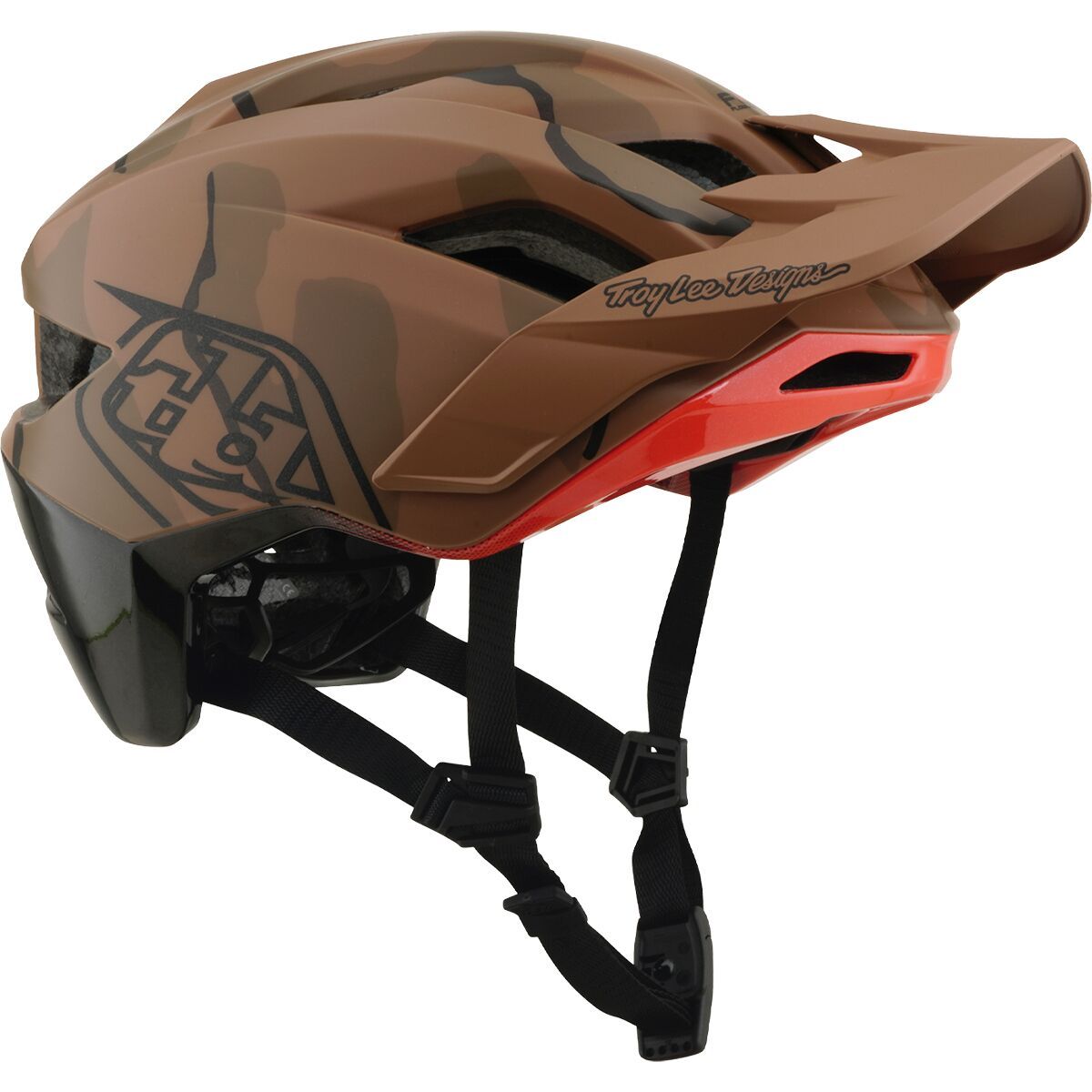 Image of Troy Lee Designs Flowline SE Mips Helmet Badge Sienna Camo, M/L