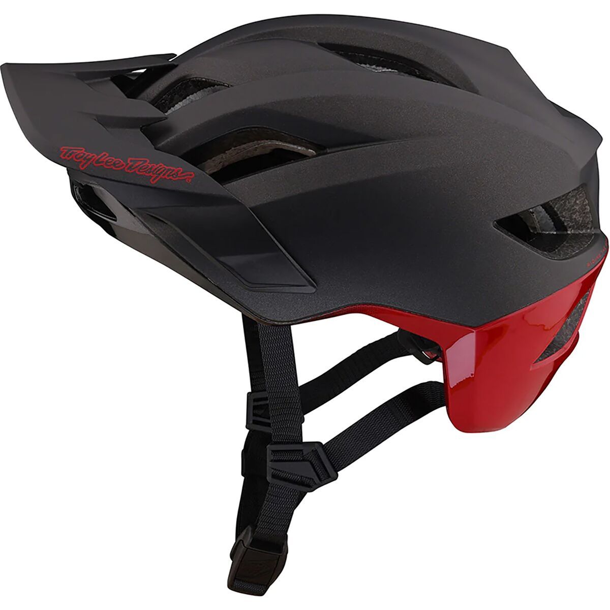 Troy Lee Designs Flowline SE Mips Helmet Charcoal/Red, M/L