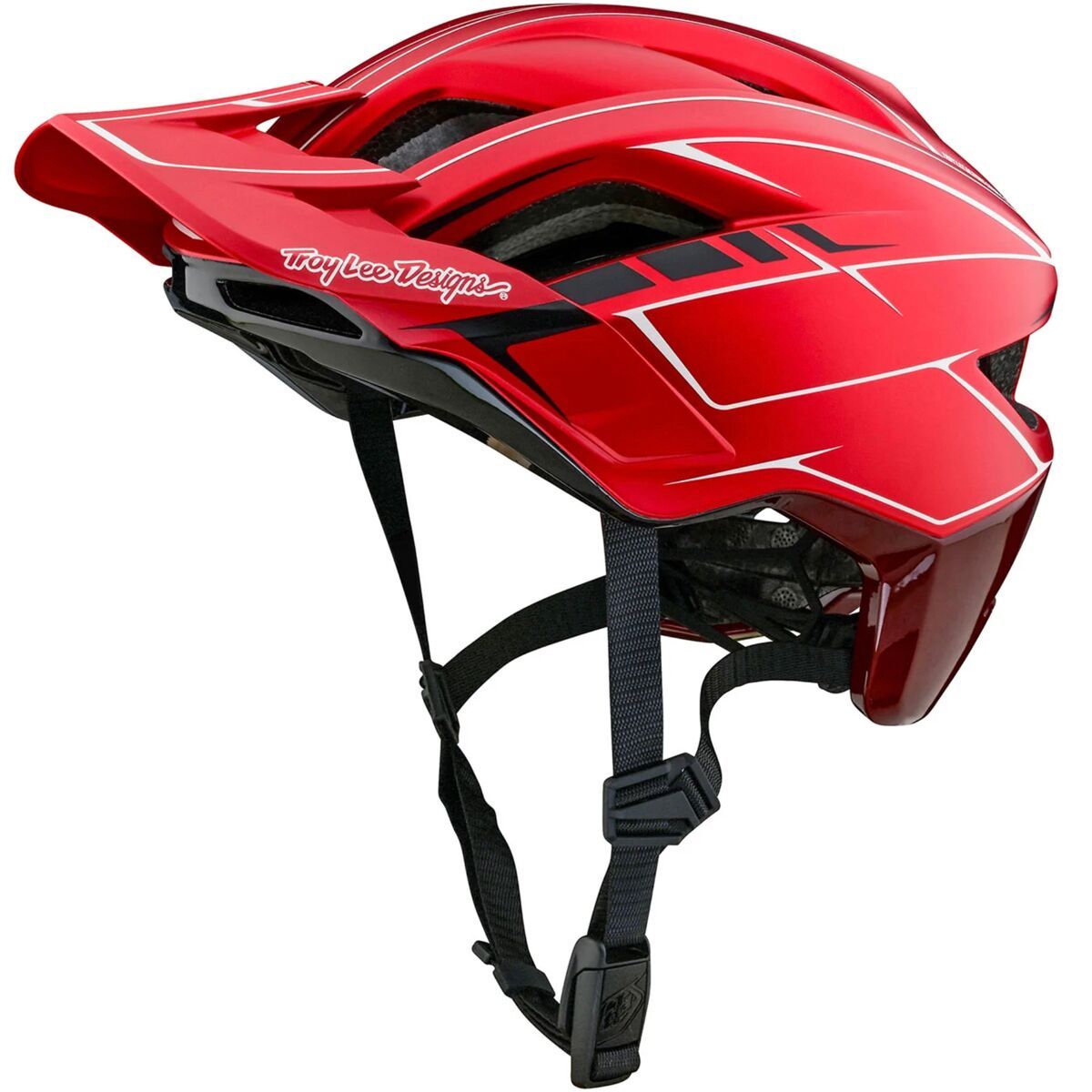 Troy Lee Designs Flowline SE Mips Helmet Pinstripe Red, XS/S