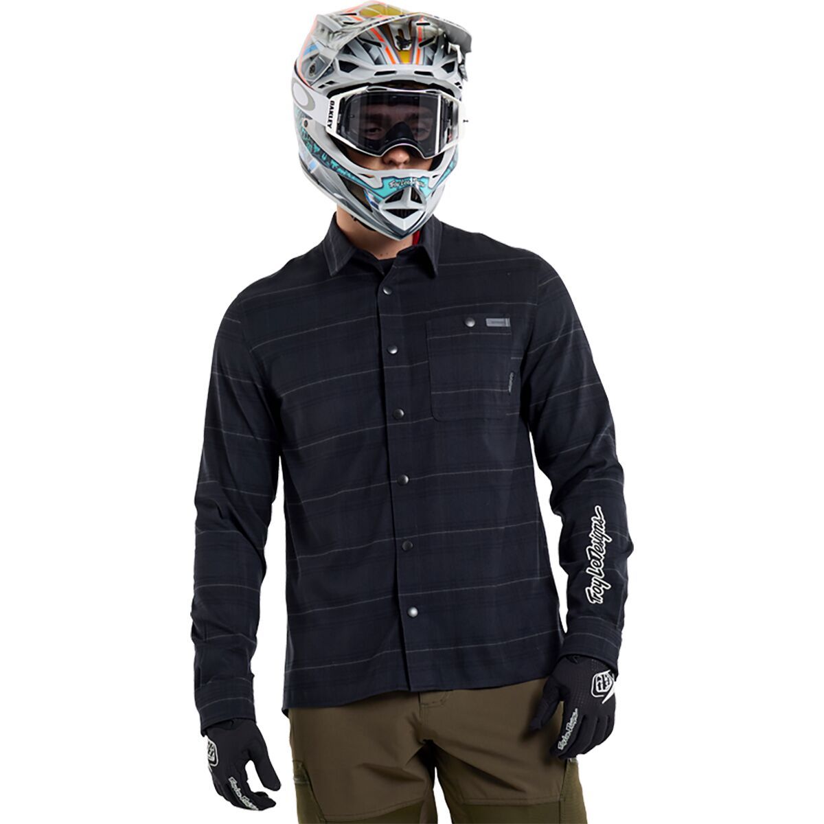 Image of Troy Lee Designs Grind Flannel - Men's YD Plaid Carbon, XXL