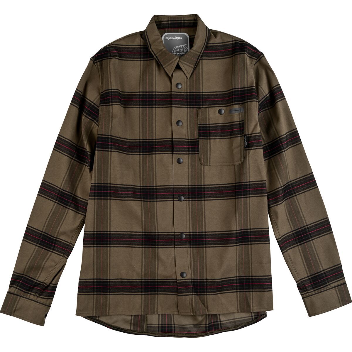 Troy Lee Designs Grind Flannel - Men's YD Plaid Dark Pine, S