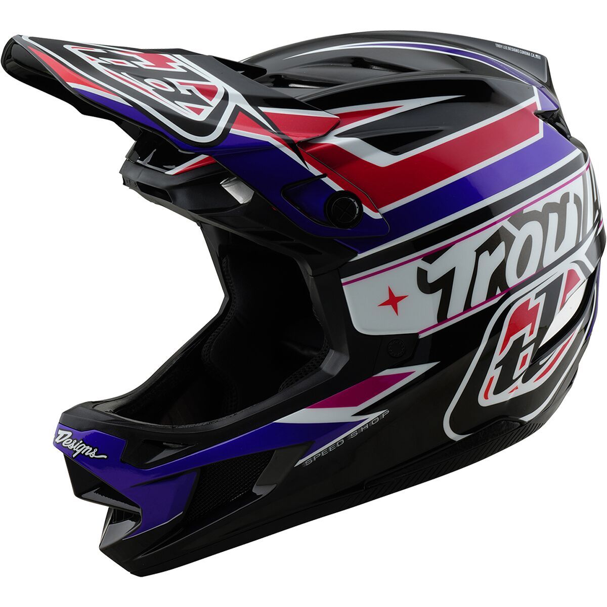 Image of Troy Lee Designs D4 Polyacrylite Helmet Linear Black, M