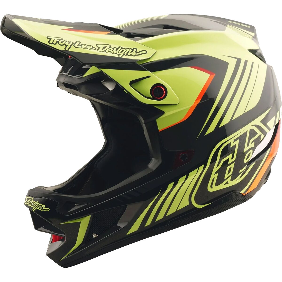 Image of Troy Lee Designs D4 Polyacrylite Helmet Qualifer Black/Yellow, S