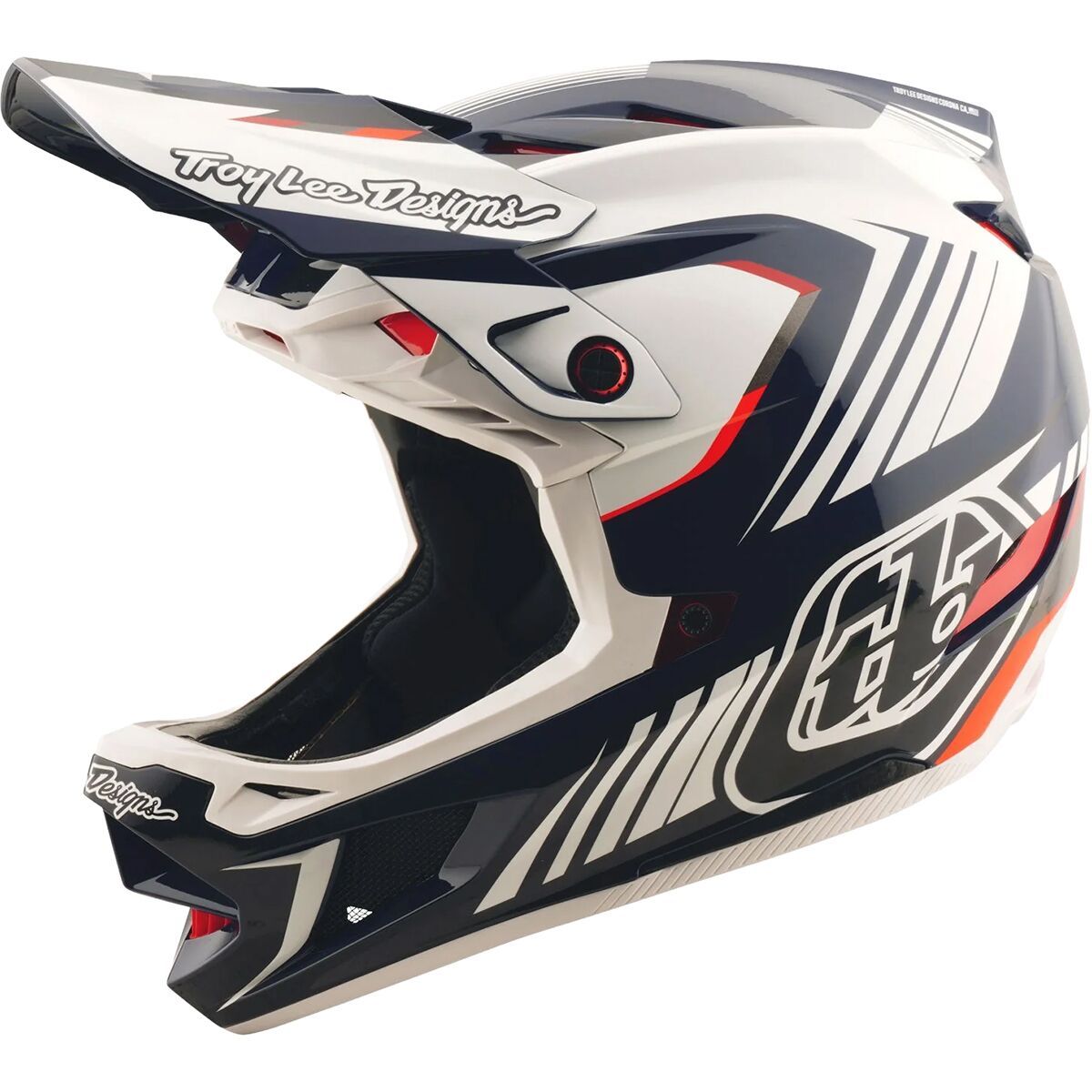 Image of Troy Lee Designs D4 Polyacrylite Helmet Qualifer Blue/White, M