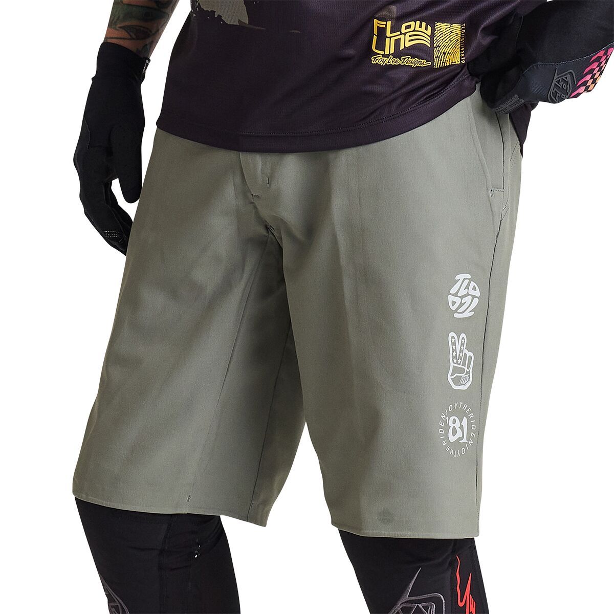Troy Lee Designs Flowline Superlyte Short - Men's Mono Olive, 38