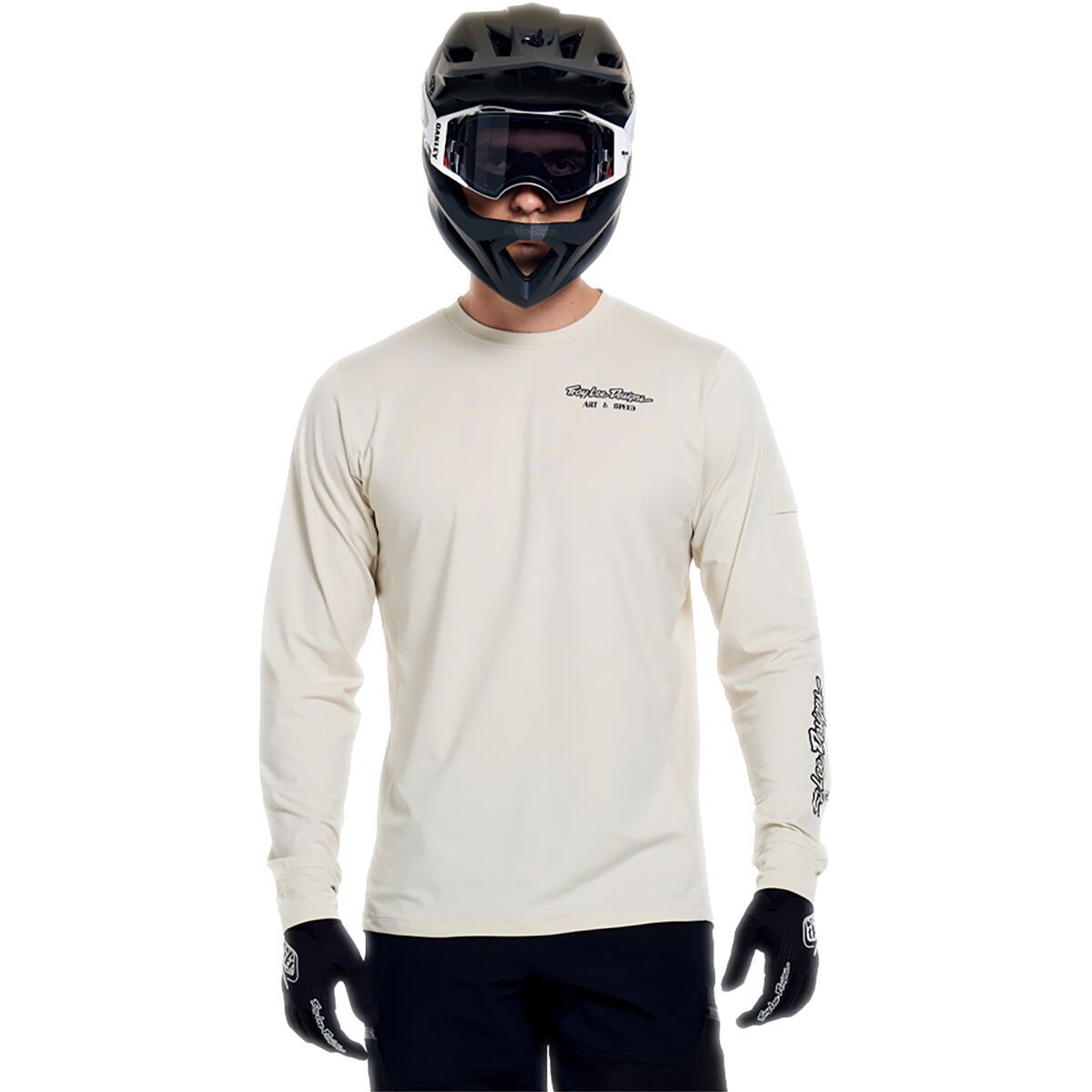 Image of Troy Lee Designs Ruckus Long-Sleeve Ride T-Shirt - Men's Art & Speed Pumice, XL