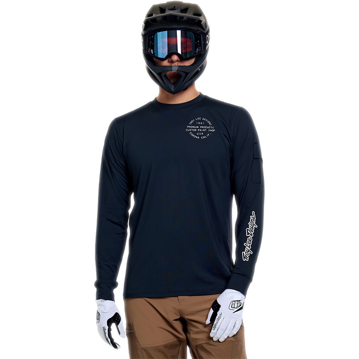 Image of Troy Lee Designs Ruckus Long-Sleeve Ride T-Shirt - Men's Pressed Carbon, L