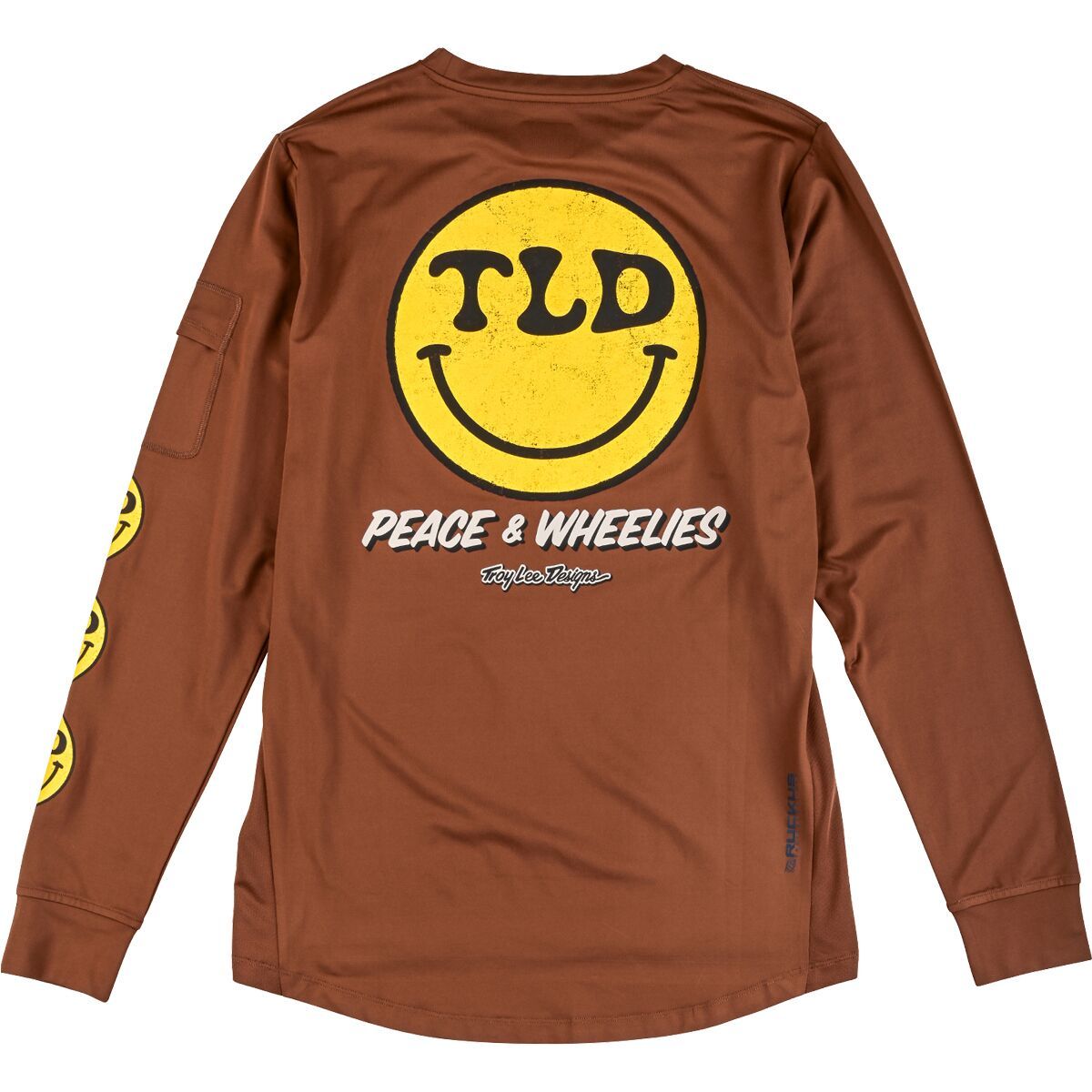 Image of Troy Lee Designs Ruckus Long-Sleeve Ride T-Shirt - Men's Wheelies Chocolate, M