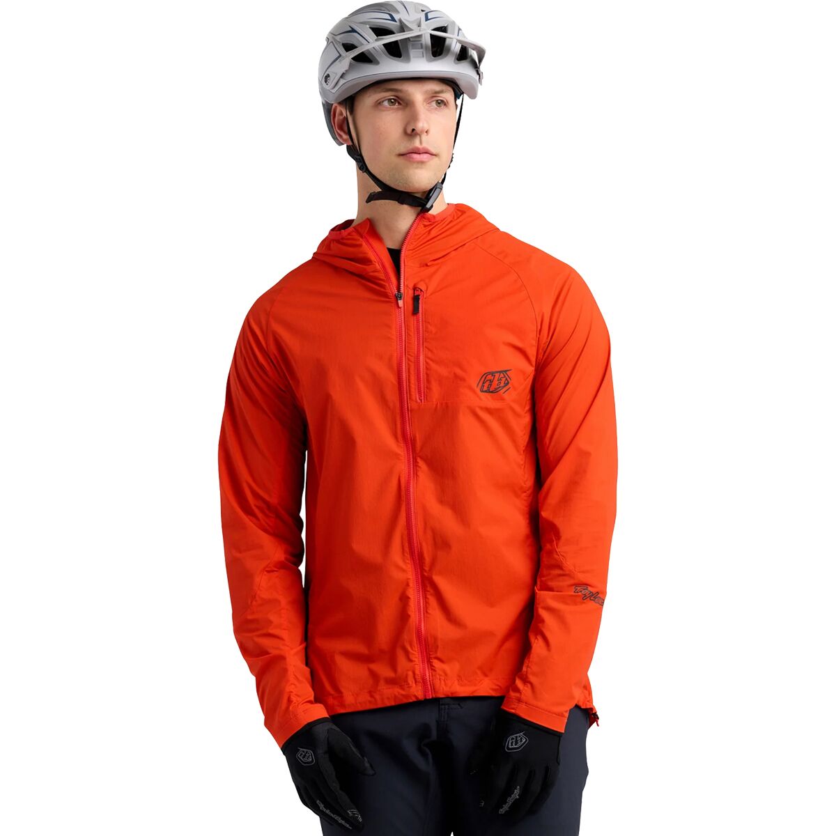 Image of Troy Lee Designs Drift Windbreaker - Men's Mono Fire Orange, XL
