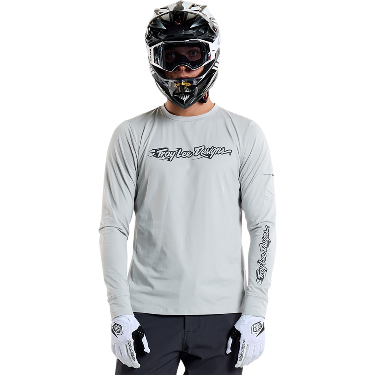Image of Troy Lee Designs Ruckus Long-Sleeve Ride T- Shirt - Men's Burn Out Mist, XXL