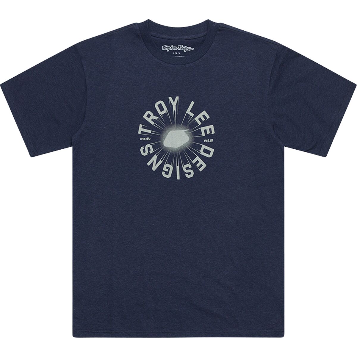 Image of Troy Lee Designs Short-Sleeve T-Shirt - Men's Rotation Navy Heather, S