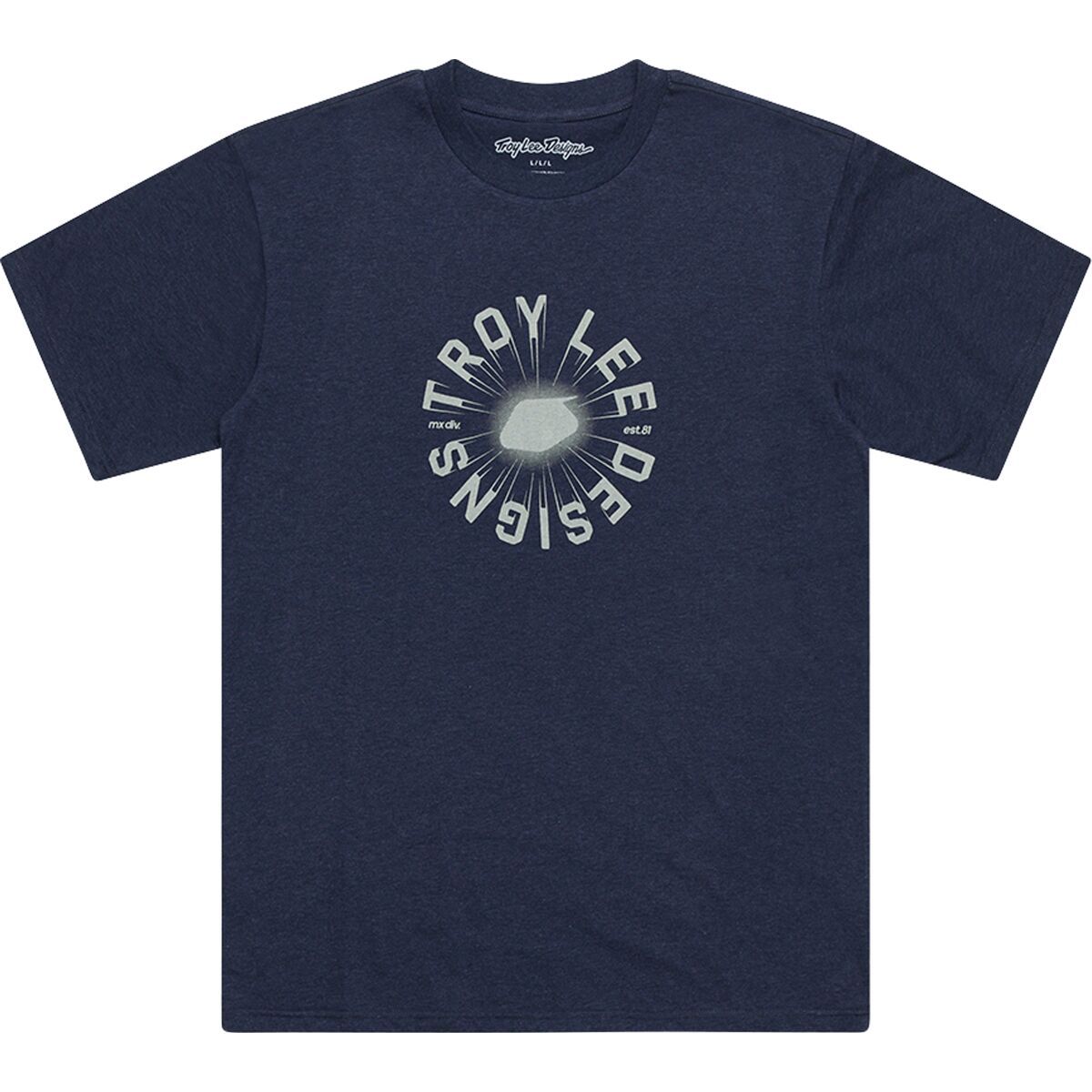 Image of Troy Lee Designs Short-Sleeve T-Shirt - Men's Rotation Navy Heather, S