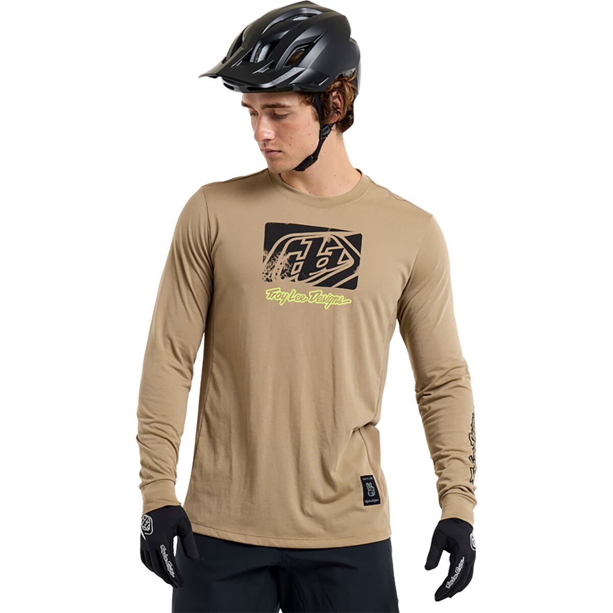 Image of Troy Lee Designs Skyline Long-Sleeve Ride T-Shirt - Men's Scrubbed Timber, XL