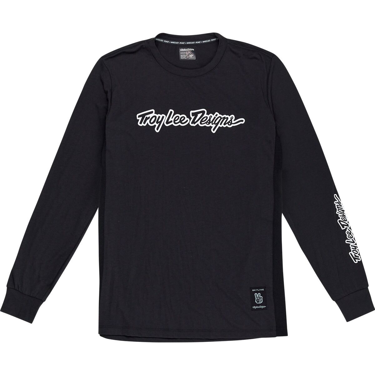 Image of Troy Lee Designs Skyline Long-Sleeve Ride T-Shirt - Men's Signature Black, M