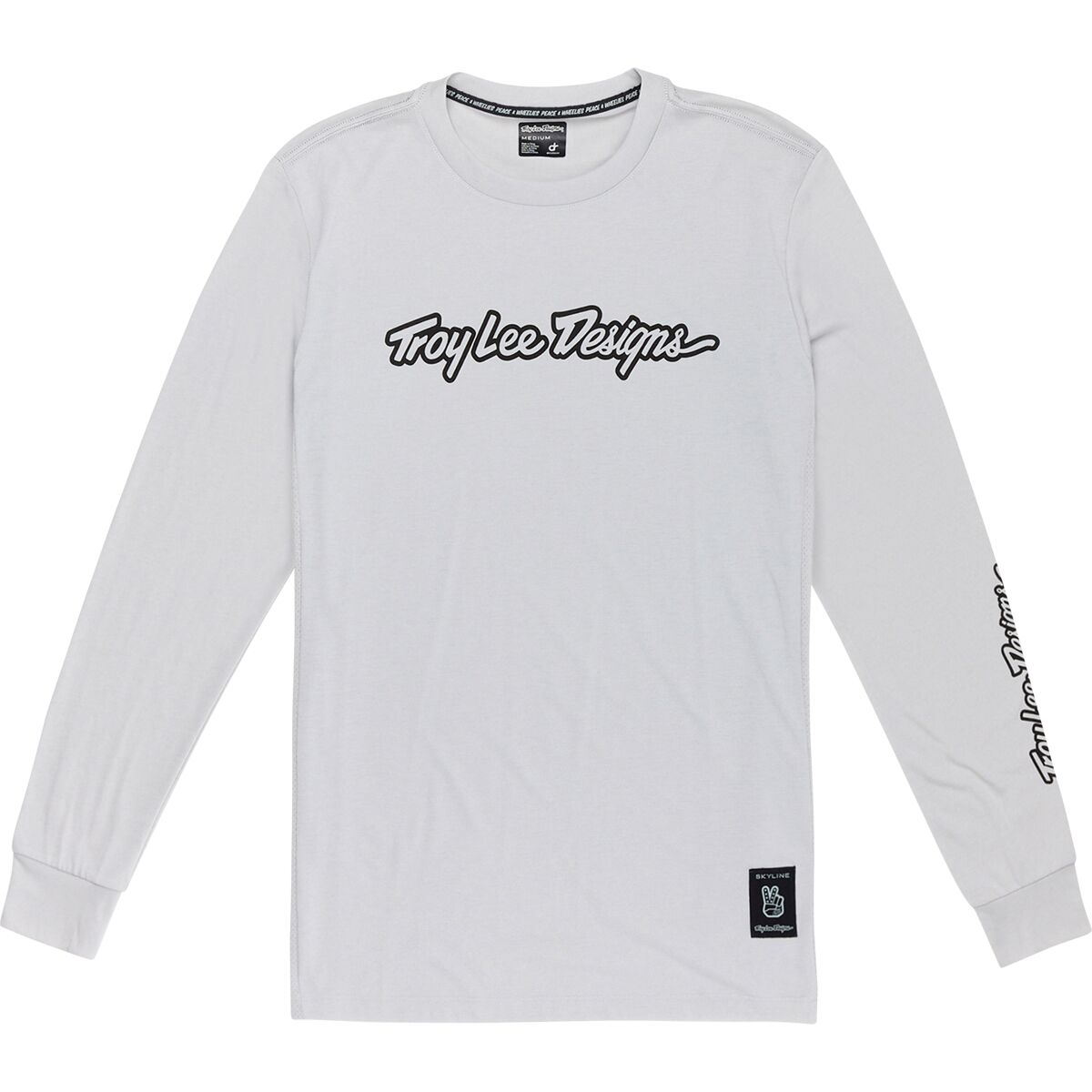 Image of Troy Lee Designs Skyline Long-Sleeve Ride T-Shirt - Men's Signature Mist, M