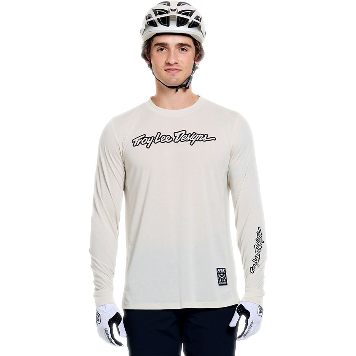 Image of Troy Lee Designs Skyline Long-Sleeve Ride T-Shirt - Men's Signature Pumice, M