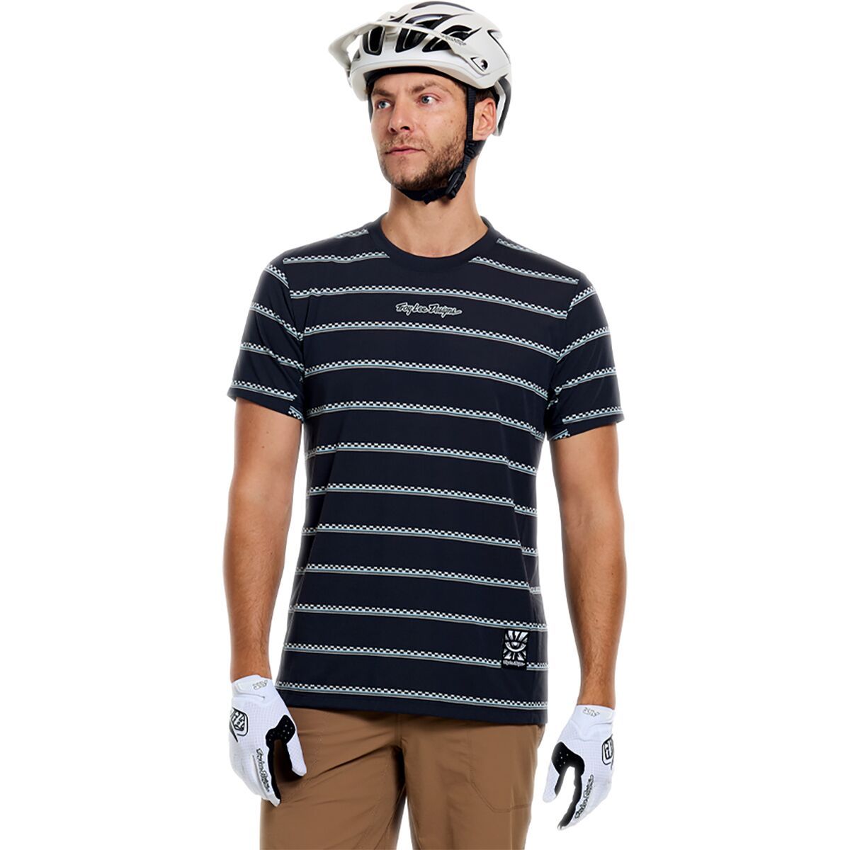 Image of Troy Lee Designs Skyline Short-Sleeve Ride T-Shirt - Men's Checked Out Carbon, XL