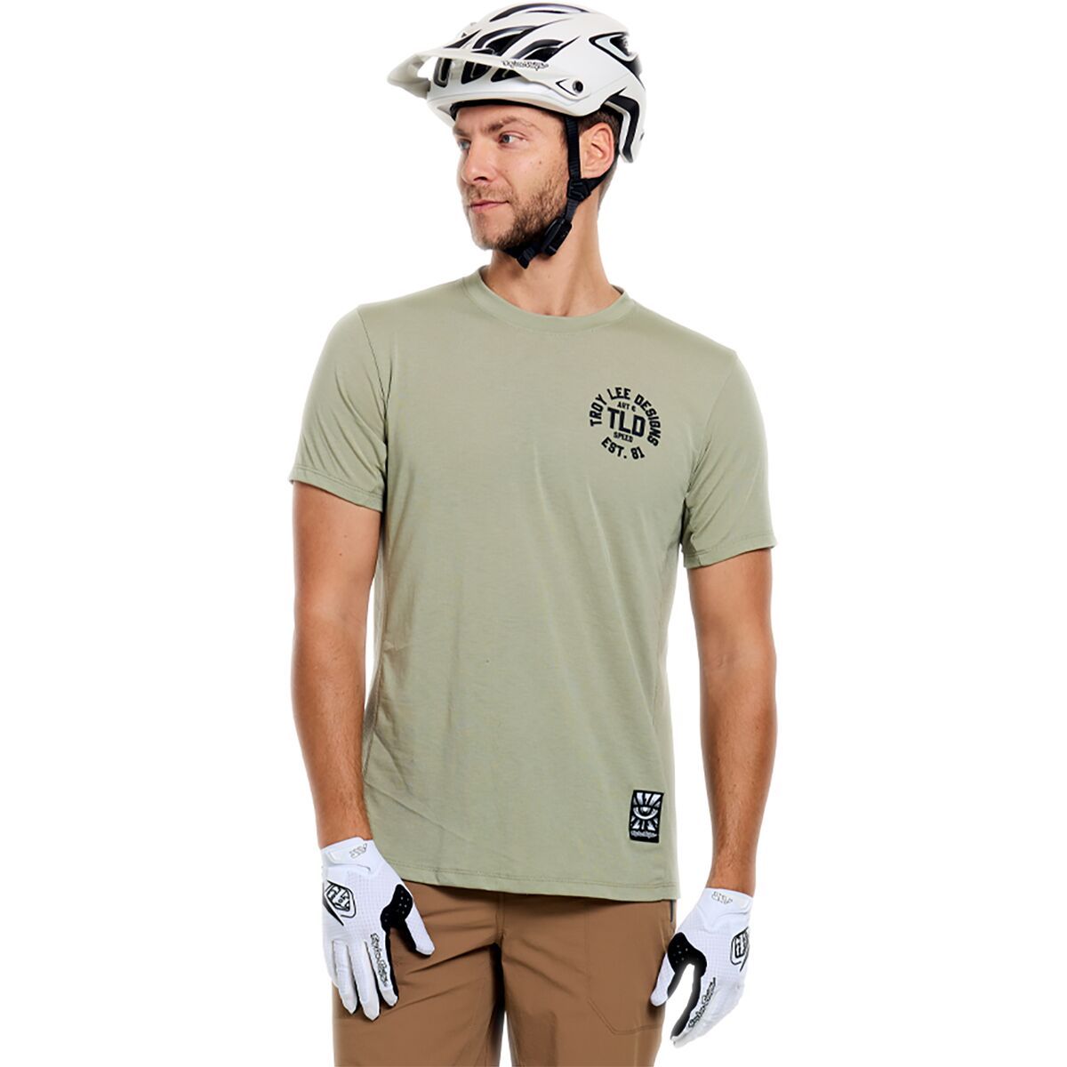 Image of Troy Lee Designs Skyline Short-Sleeve Ride T-Shirt - Men's Stamps Sage, L