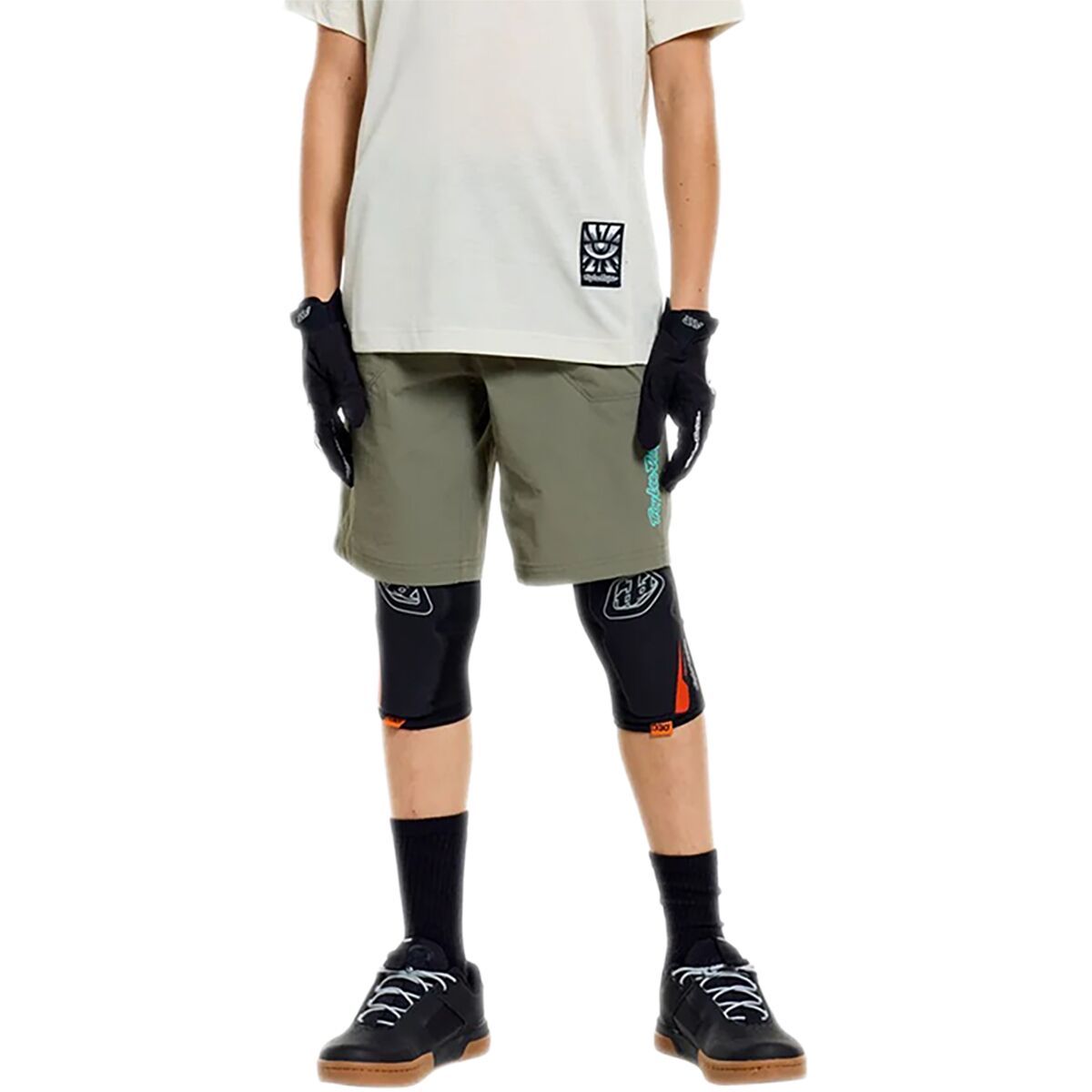 Image of Troy Lee Designs Skyline Trail Short Shell - Kids' Mono Army, 28