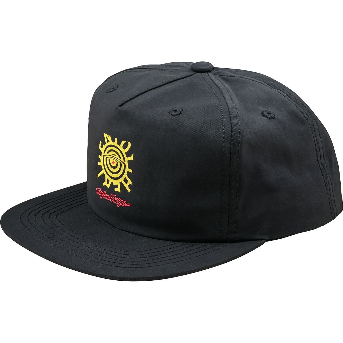 Troy Lee Designs Unstructured Snapback Hat Enjoy Carbon, One Size
