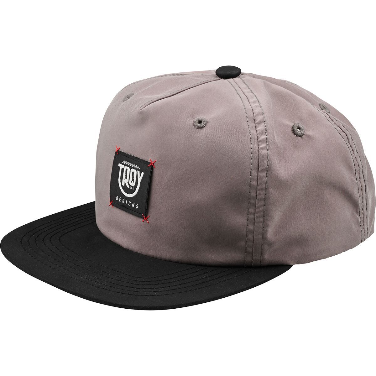 Image of Troy Lee Designs Unstructured Snapback Hat Smiley Gravel/Carbon, One Size