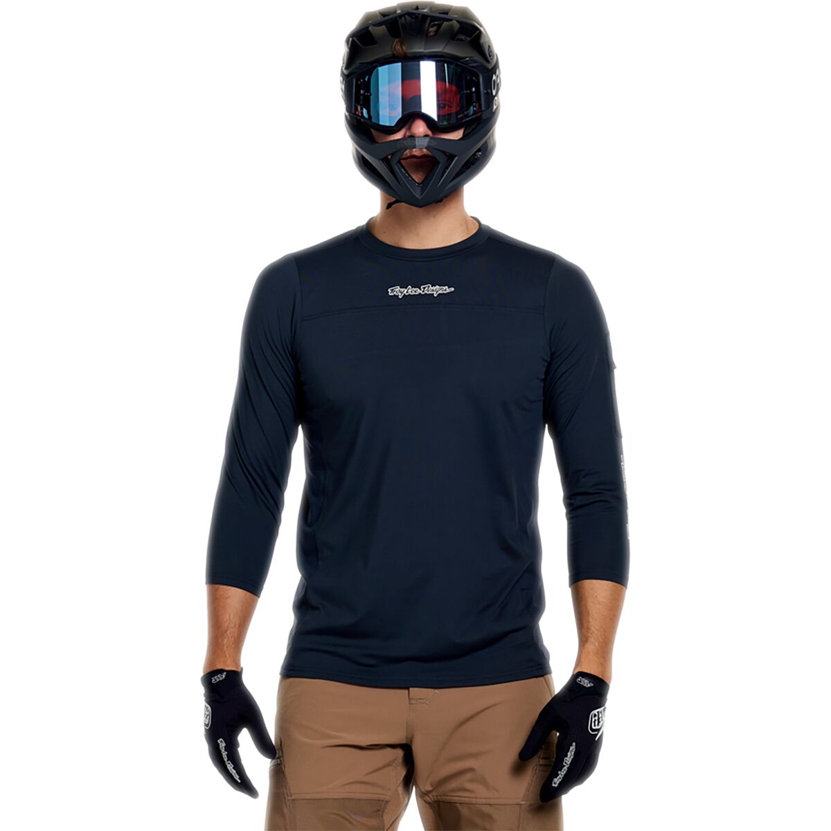 Image of Troy Lee Designs Ruckus Ride 3/4 T-Shirt - Men's Mono Carbon, XXL