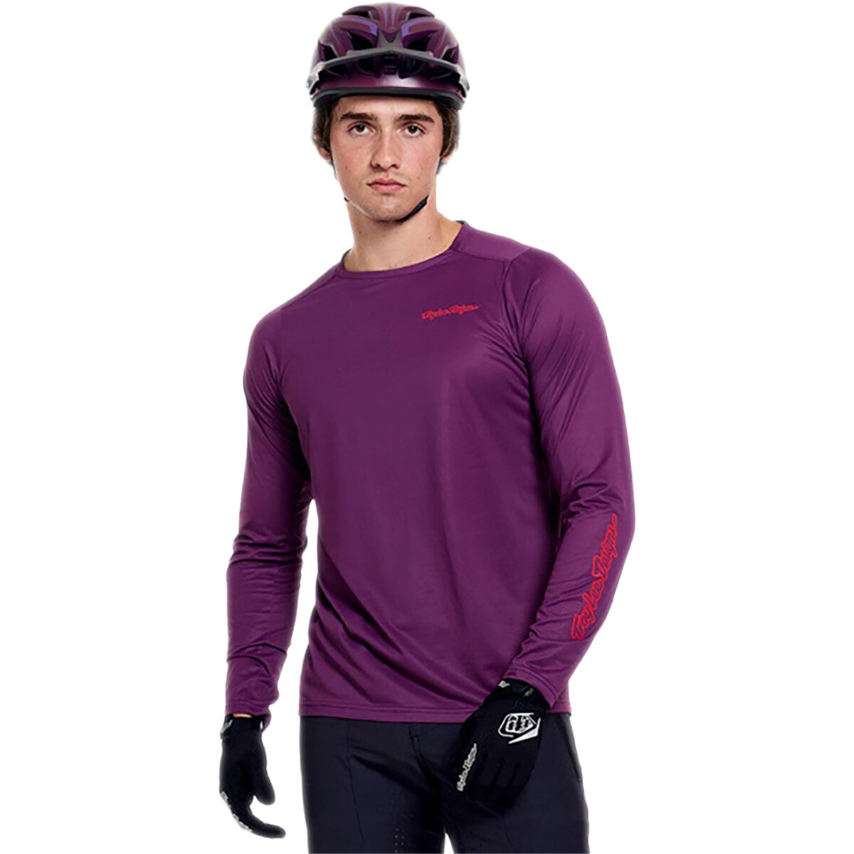 Image of Troy Lee Designs Skyline Pro Long-Sleeve Jersey - Men's Mono Sangria, L