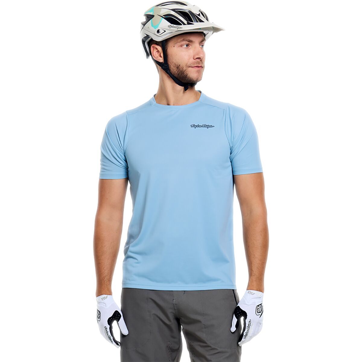 Image of Troy Lee Designs Skyline Pro Short-Sleeve Jersey - Men's Mono Dawn Blue, M