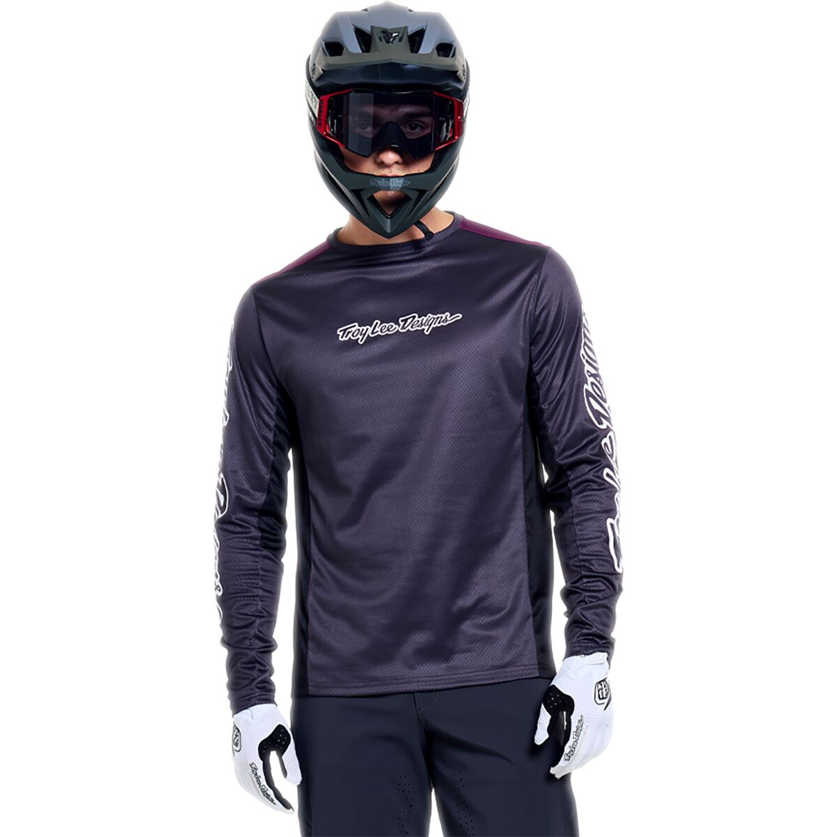 Troy Lee Designs Troy Lee Designs Stage Long-Sleeve Jersey - Men's Signature Carbon, M
