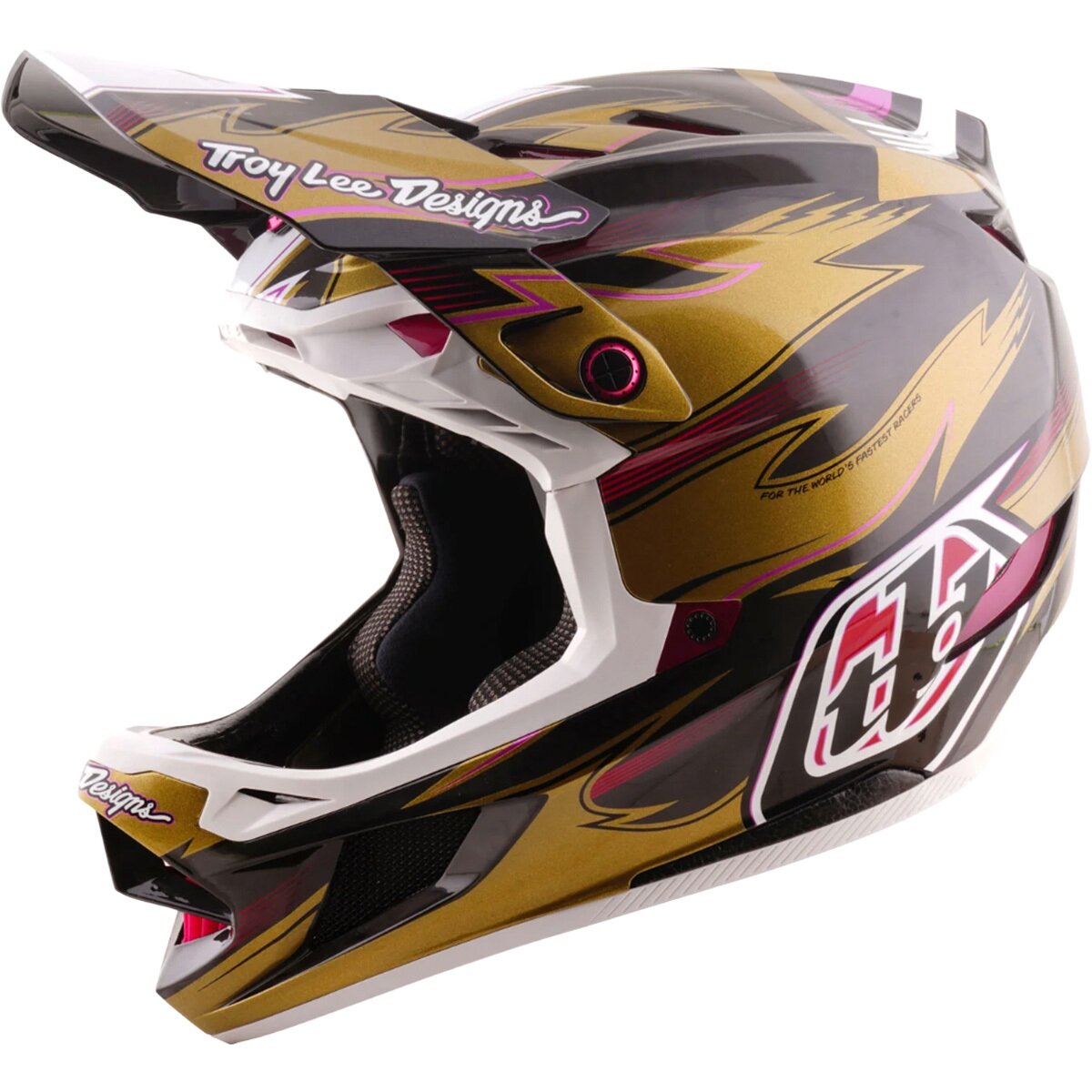 Image of Troy Lee Designs D4 Carbon Mips Helmet Cyclops Gold, M
