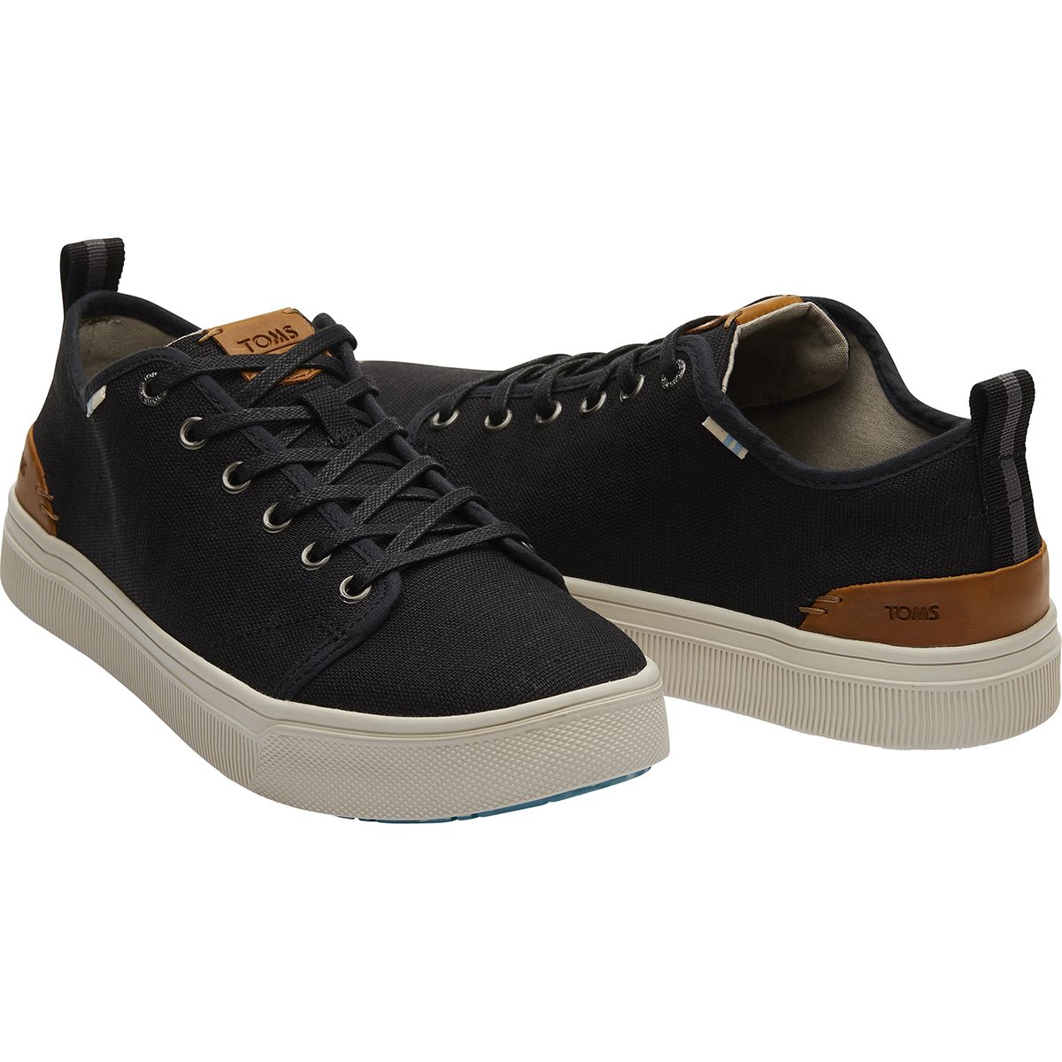 Toms - Men's TRVL Lite Low Black Heritage Canvas Sneakers