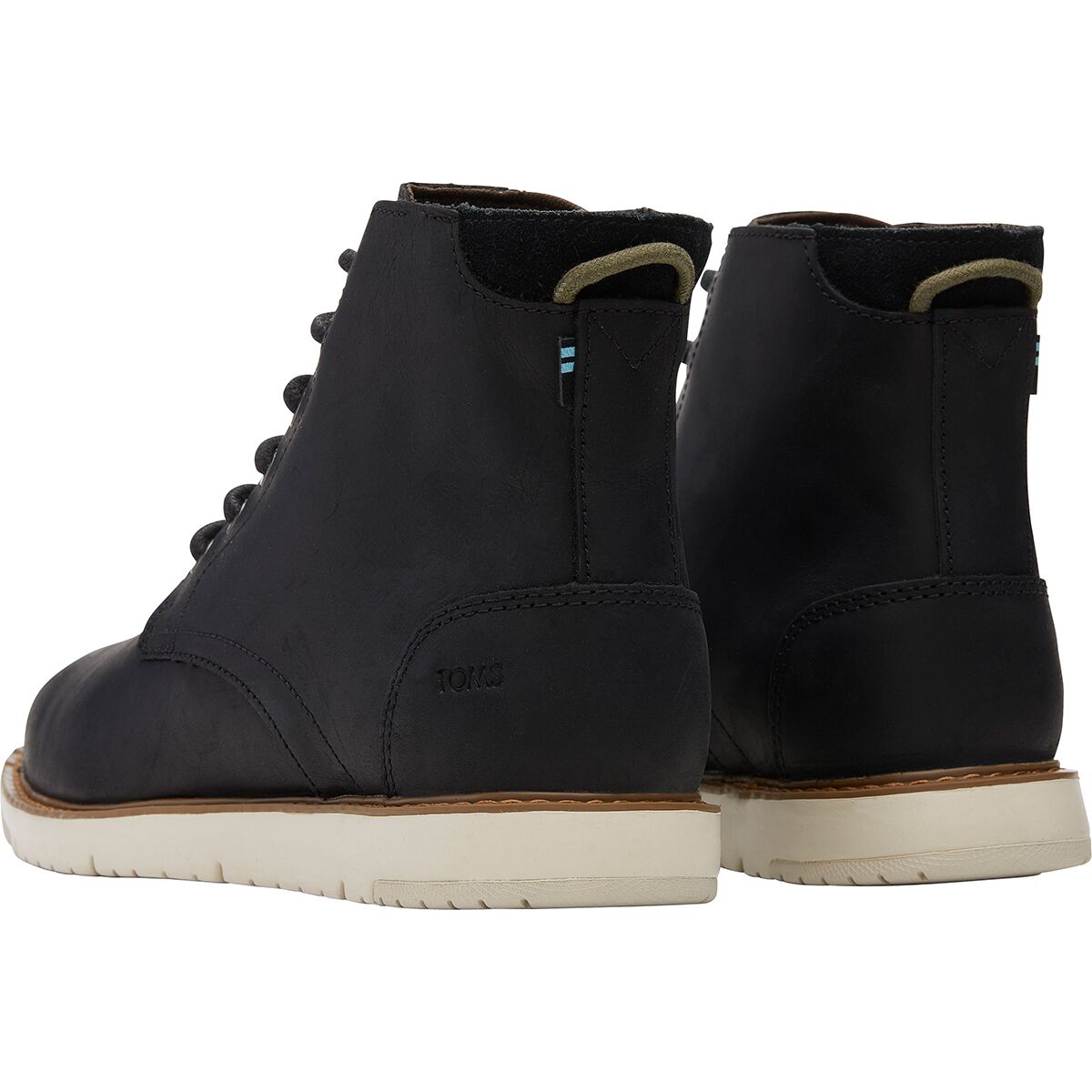 TOMS Men\'s Sleek Black Lace-Up Boots Amazon.com | TOMS Women main image 4