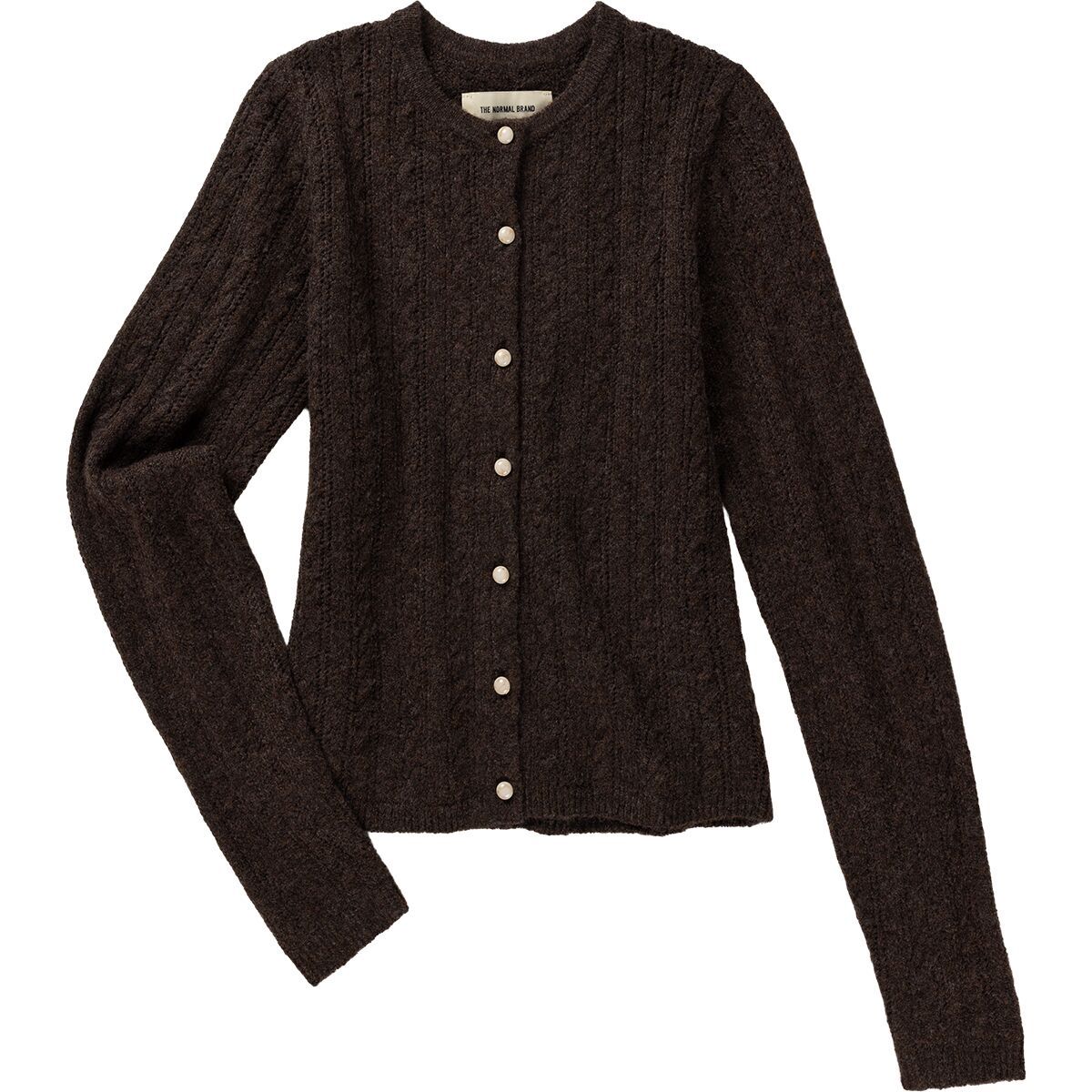 Image of The Normal Brand Bridget Cable Knit Cardigan - Women's Umber, S