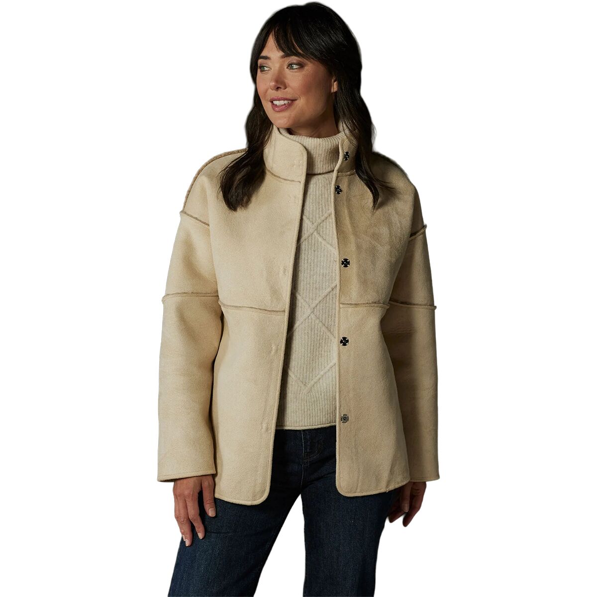 Image of The Normal Brand Highland Snap Fleece Coat - Women's Oat, L
