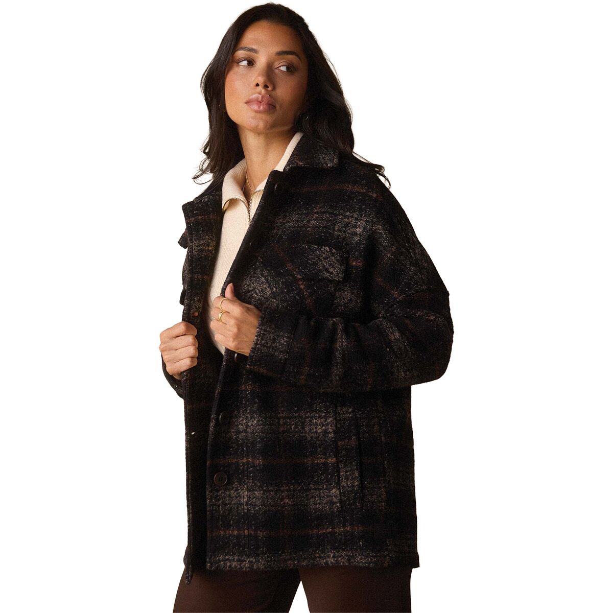 Image of The Normal Brand Logan Lodge Jacket - Women's Shadow Plaid, L