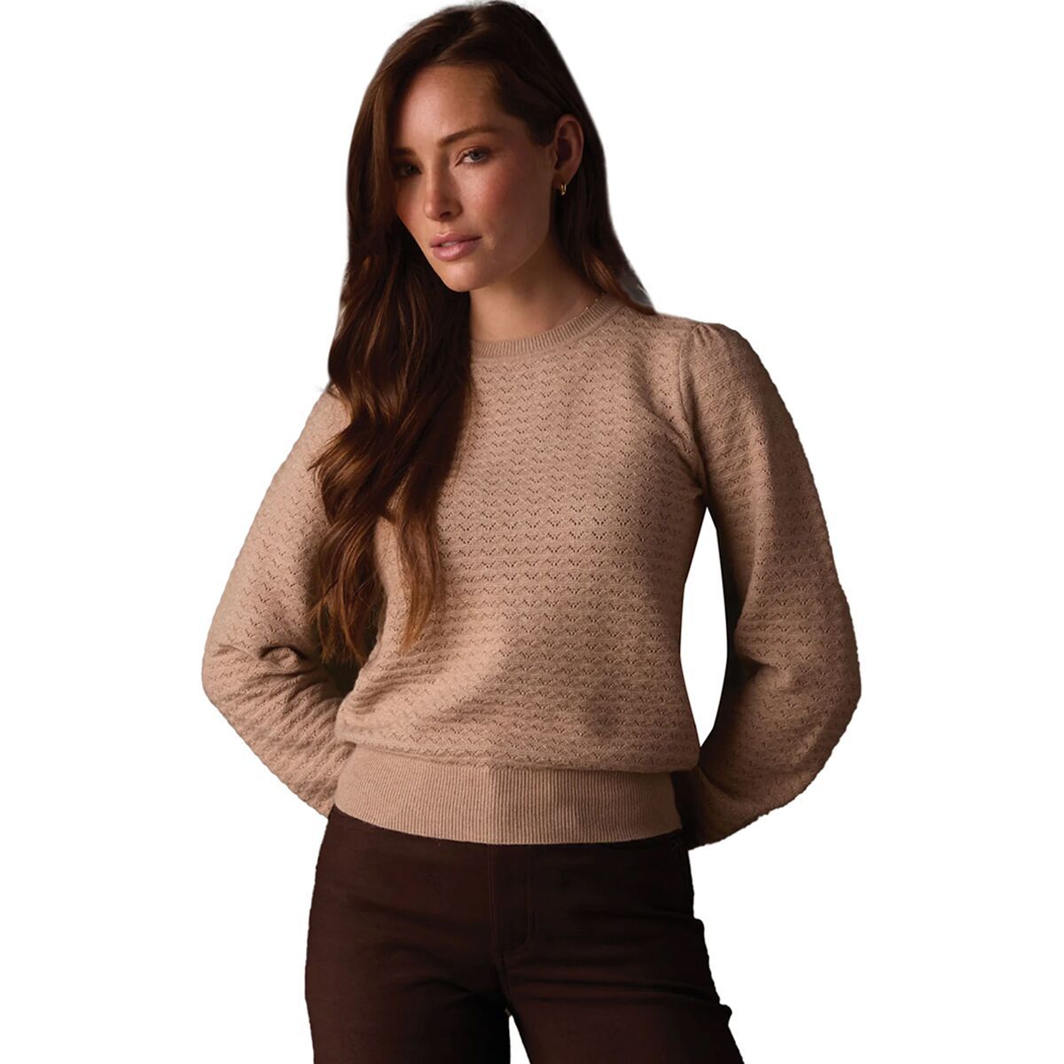 The Normal Brand Olivia Pointelle Crew Sweater - Women's Oatmeal, L