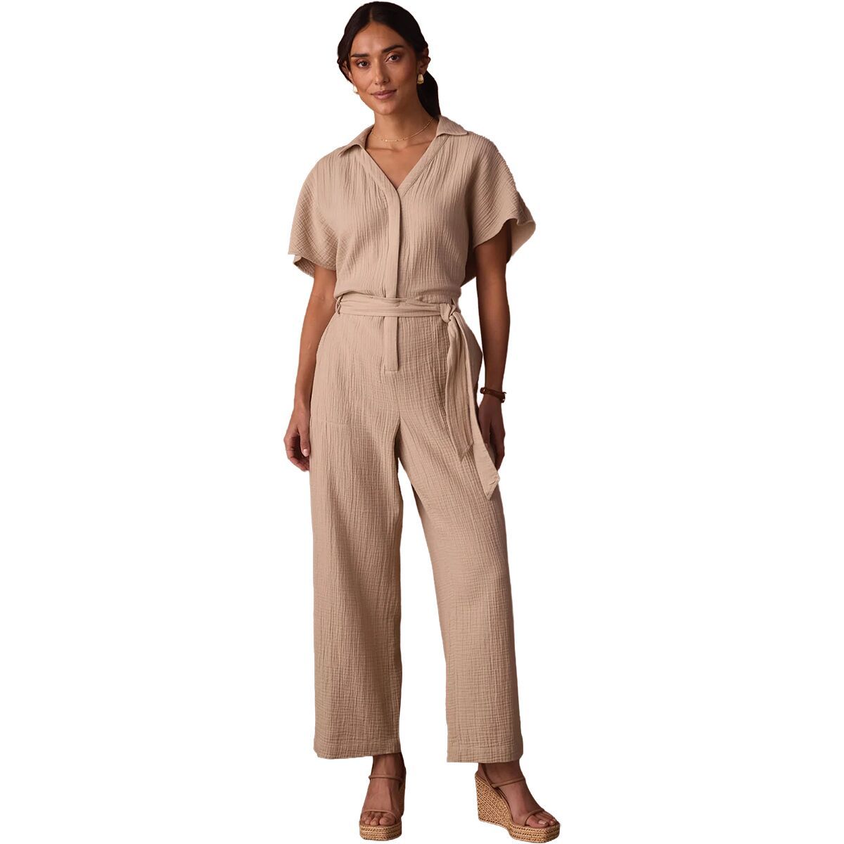 Image of The Normal Brand Kalo Jumpsuit - Women's Sandstone, M