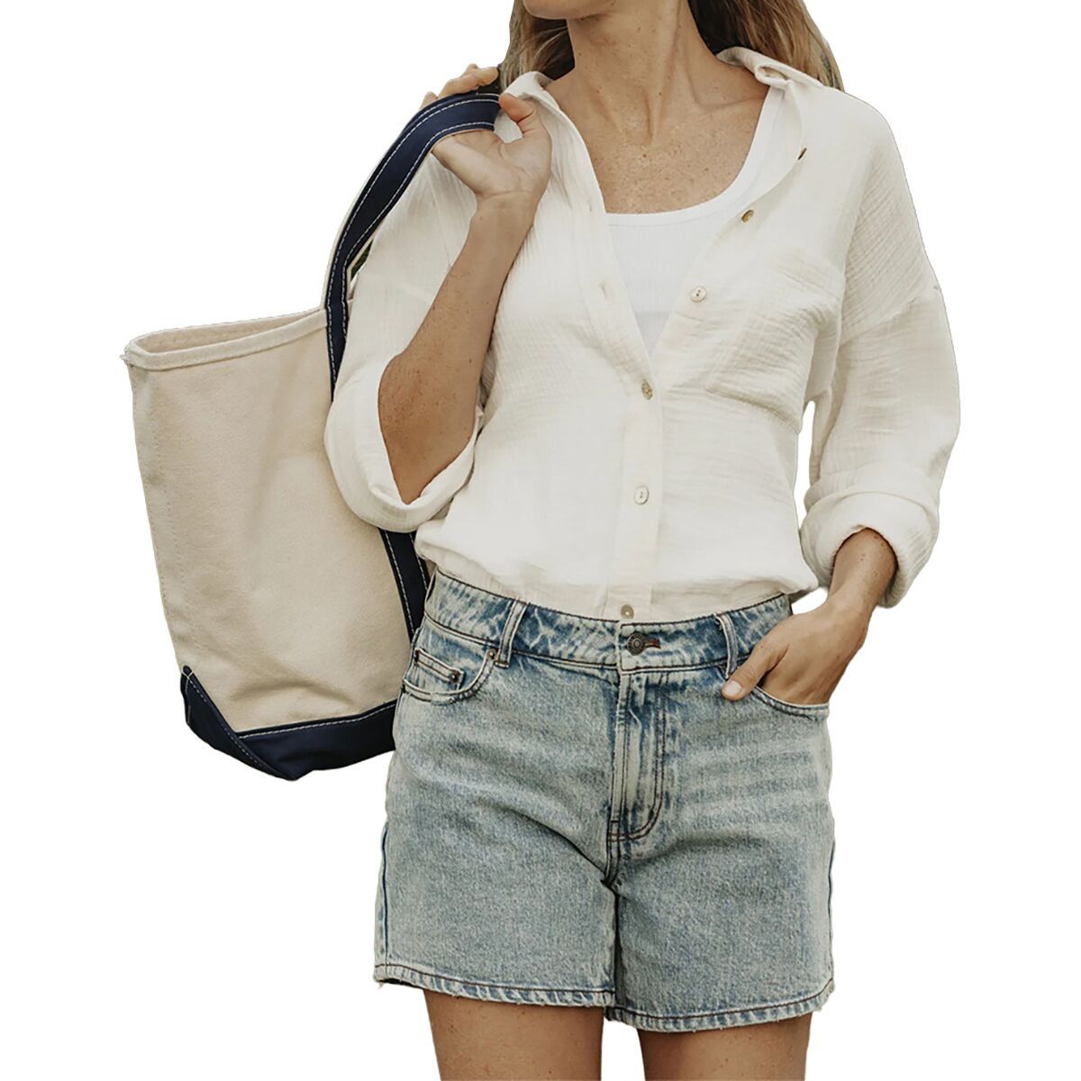 Image of The Normal Brand Kalo Weekender Overshirt - Women's Ivory, L