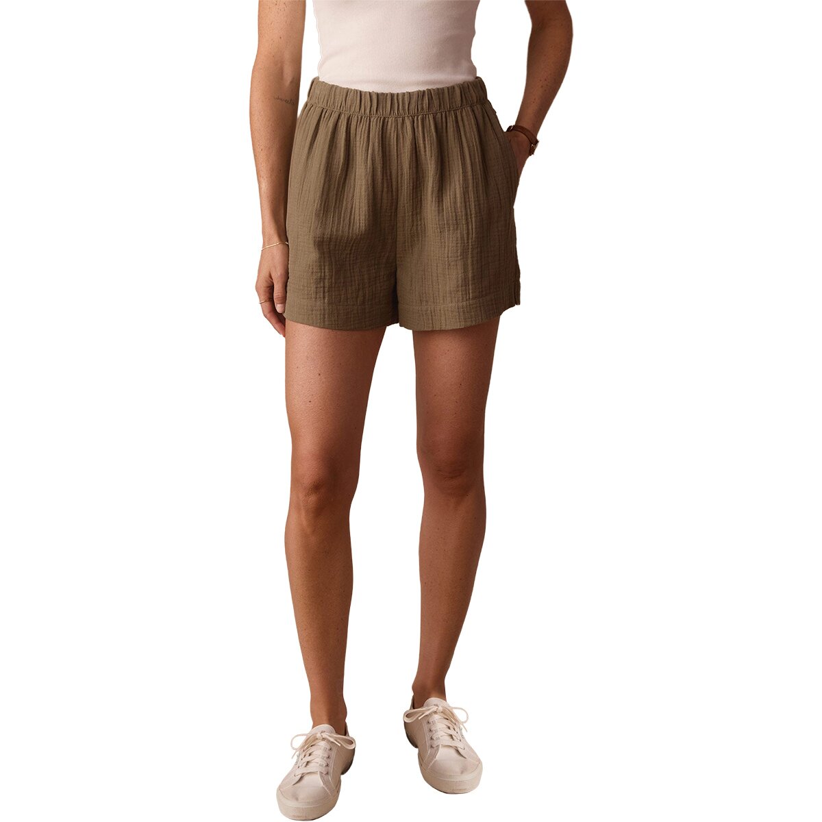 Image of The Normal Brand Kalo Weekender Short - Women's Deep Sage, M