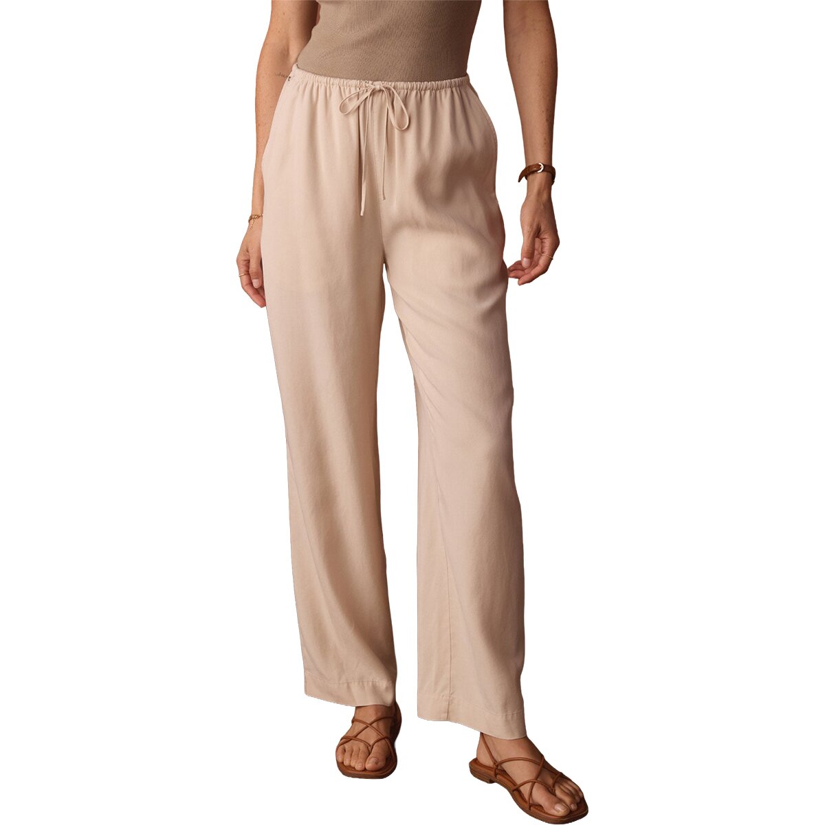 Image of The Normal Brand Sueded Costa Drawcord Pant - Women's Birch, L