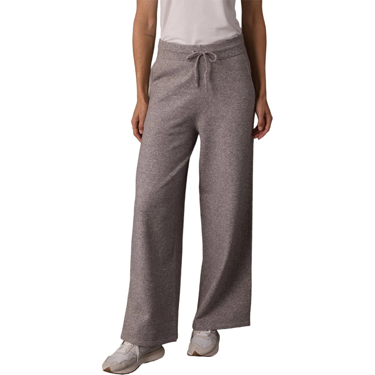 Image of The Normal Brand Arvada Wide Leg Knit Pant - Women's Heather Grey, M