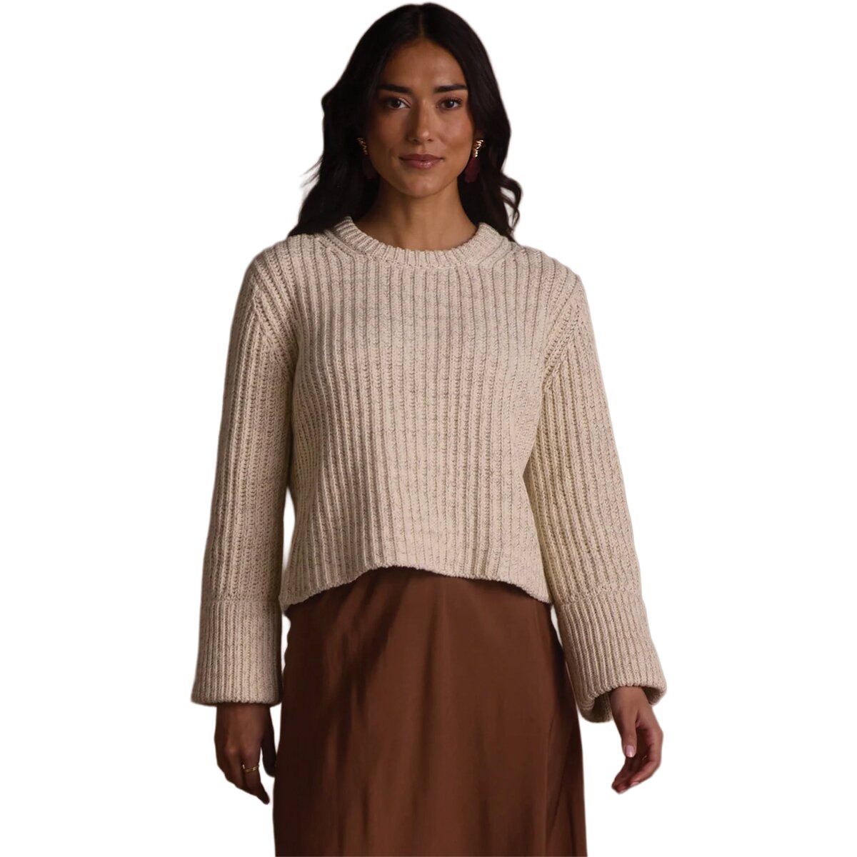 Image of The Normal Brand Willow Marled Crewneck Sweater - Women's Cream Marl, L