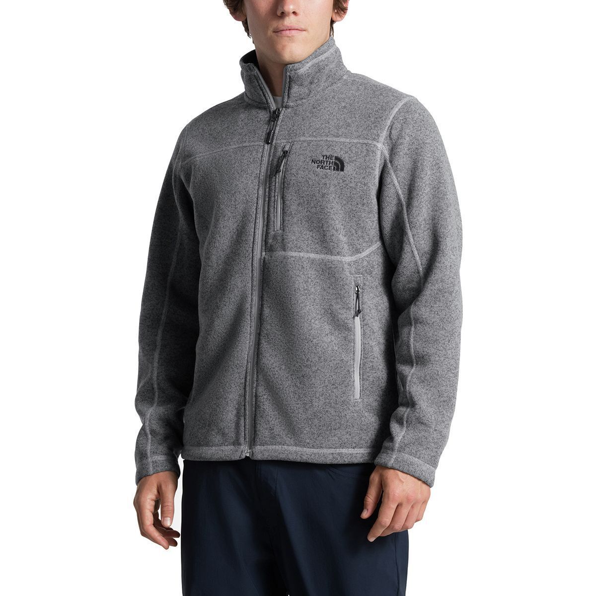north face full zip sweater