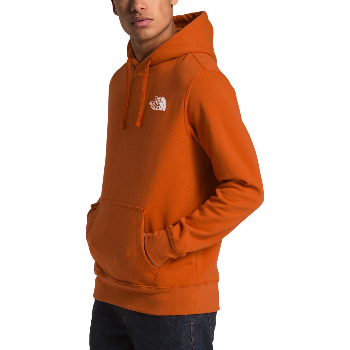 men's red box pullover hoodie