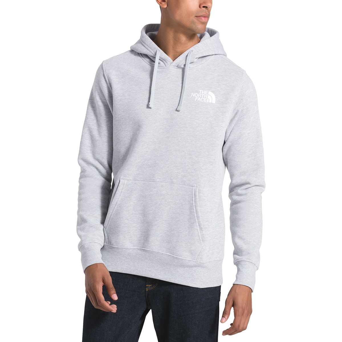 men's red box pullover hoodie