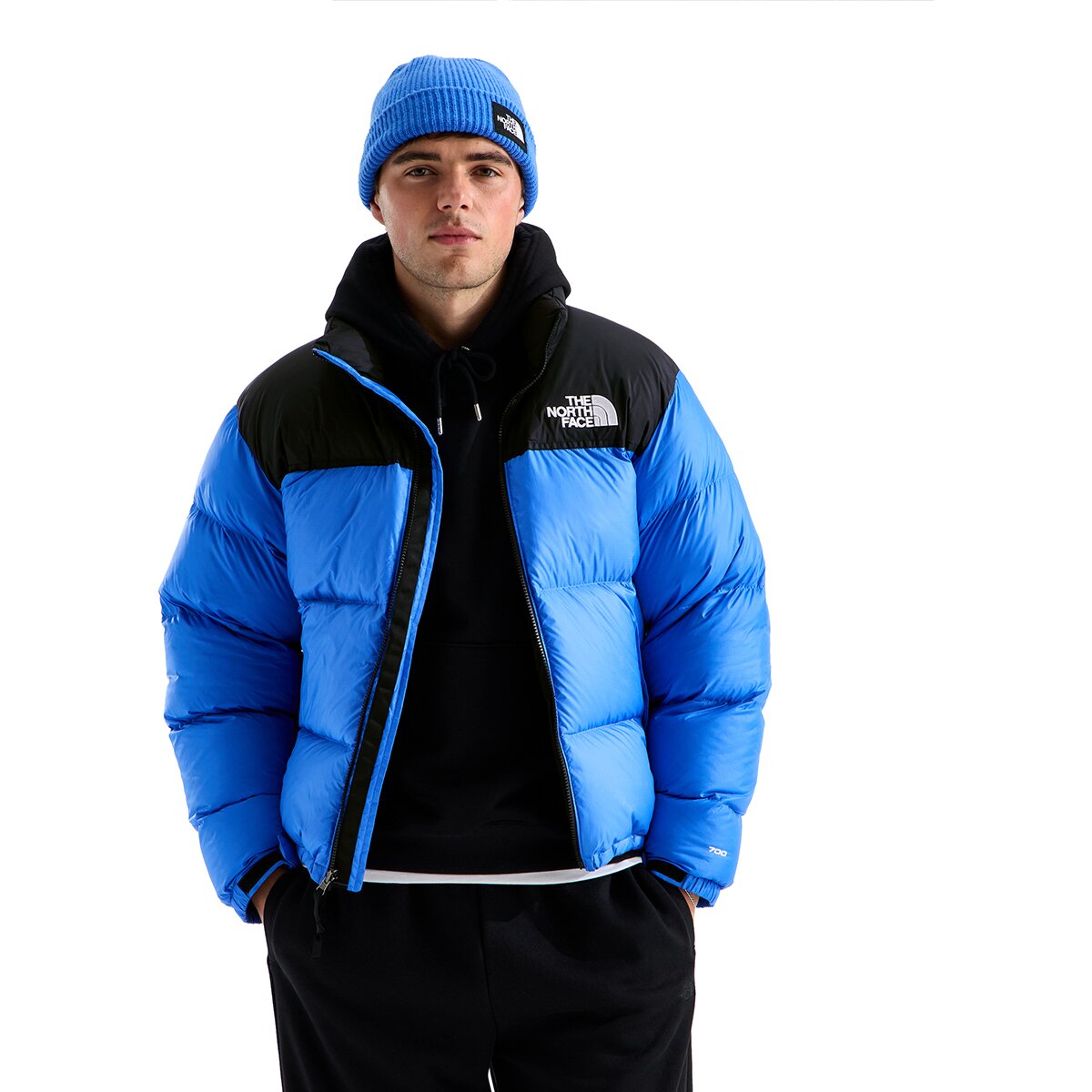 Image of The North Face 1996 Retro Nuptse Jacket - Men's Active Blue/TNF Black, L