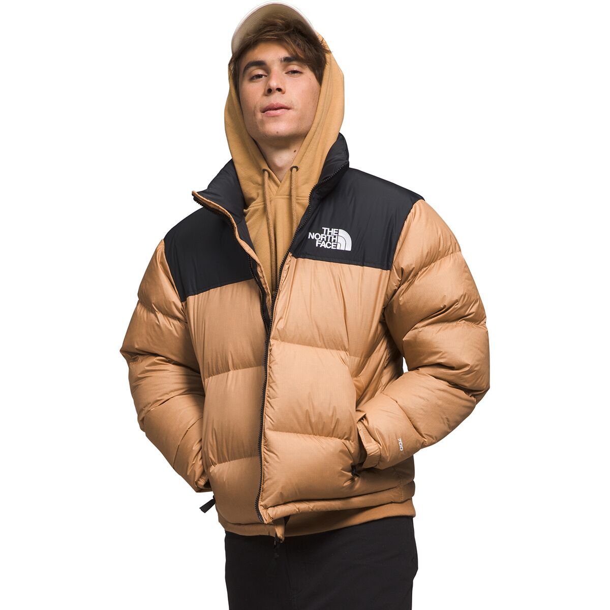1996 Retro Nuptse Jacket Men's Almond Butter/TNF Black, M by The