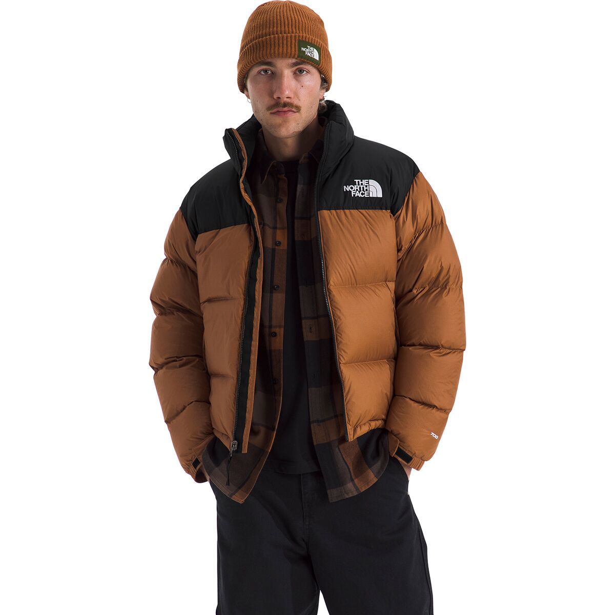 Image of The North Face 1996 Retro Nuptse Jacket - Men's Burnt Umber/TNF Black, XS