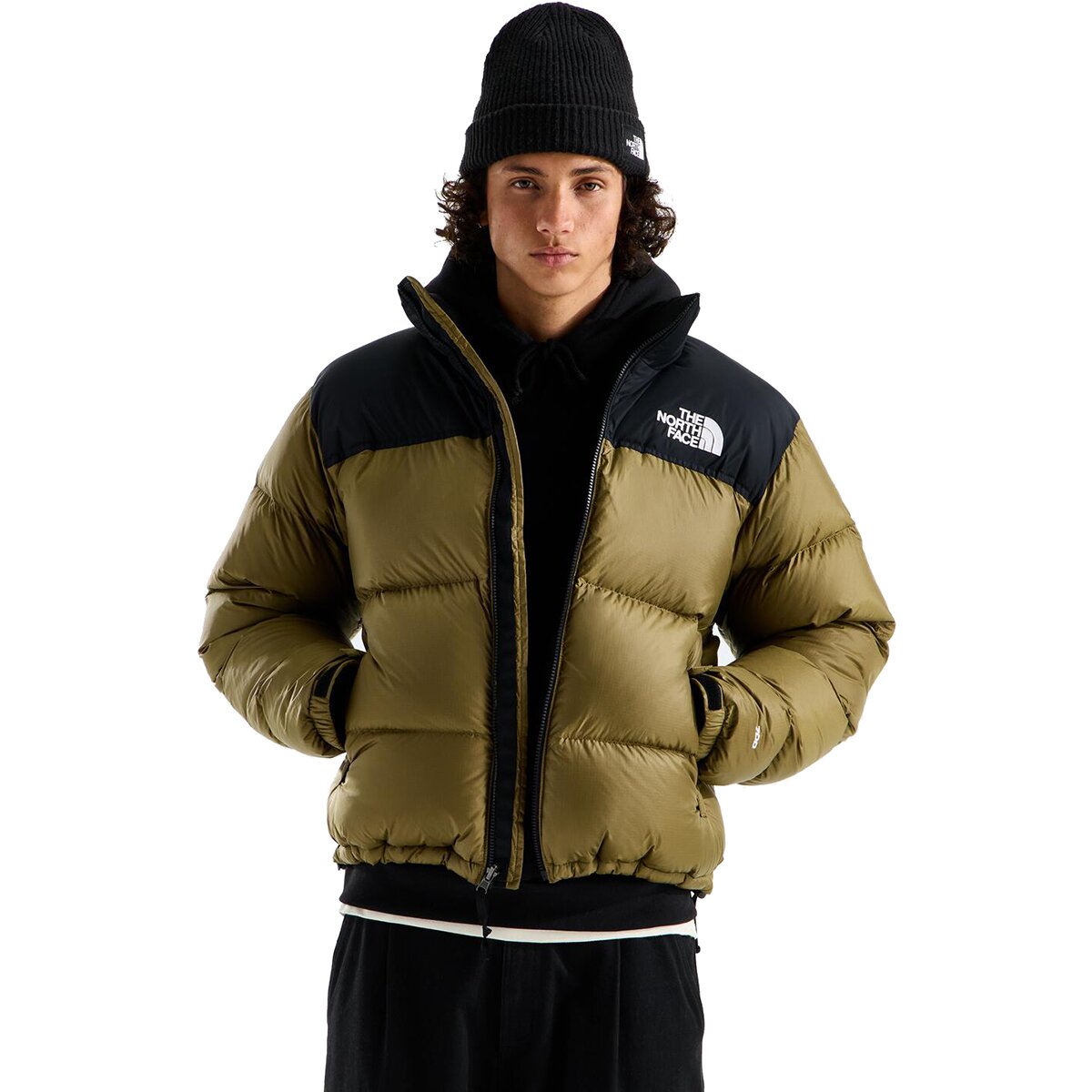 Image of The North Face 1996 Retro Nuptse Jacket - Men's Caraway Seed/TNF Black, XL