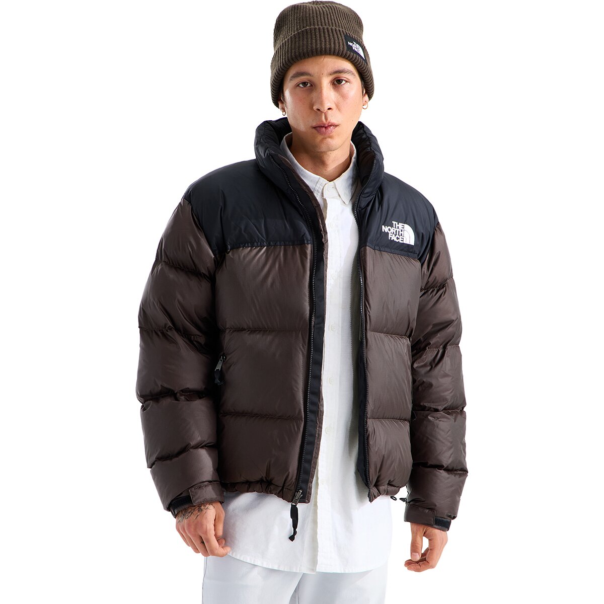 Image of The North Face 1996 Retro Nuptse Jacket - Men's Dark Chestnut/TNF Black, XS